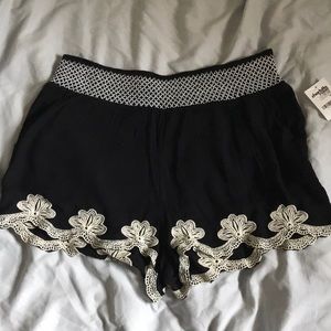 Black Flowy shorts